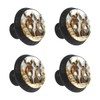 MSINMKOK 4 Pack Cabinet Knobs Donkey Animal Drawer Pulls Crystal