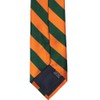 tiemart Striped Tie (Hunter Green and Orange)