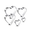 Set of 5 Heart Shape Cookie Cutter Set Valentine Cookie
