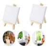 Mini Canvas with Easel, Pack of 6 Mini Canvases with