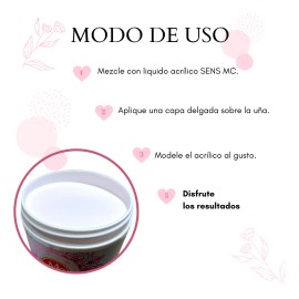 Polvo Acrilico Flex Rosa Decoracion De Uñas 4oz Mc Nails