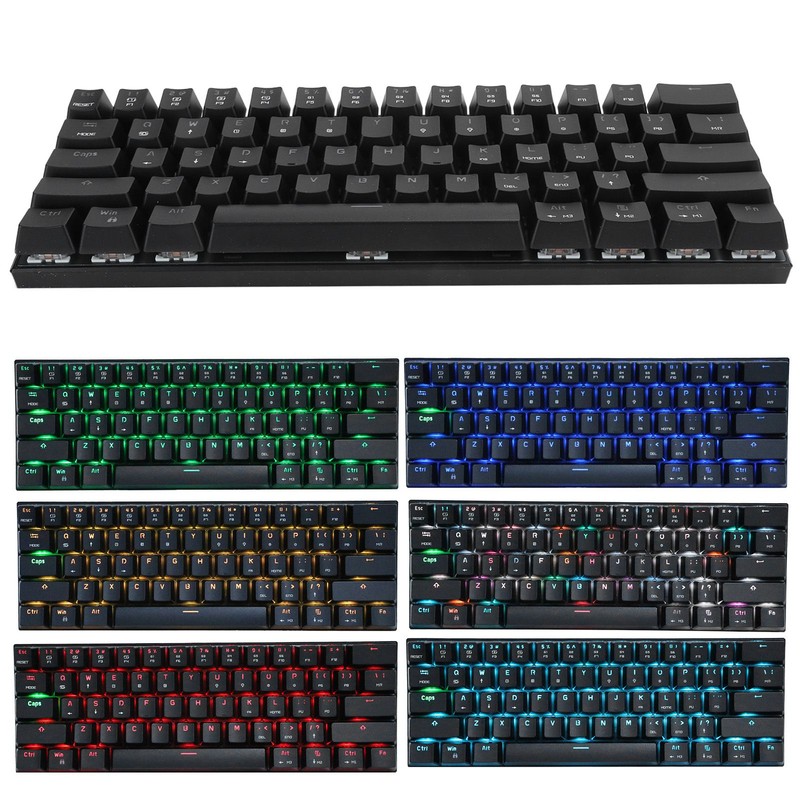 Mechanical Keyboard for Bluetooth Wireless DualMode RGB 61Key Computer Accessories
