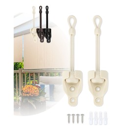 IVYSUN Universal Sun Shade Replacement Parts Bungee Tie Downs,Weather Resistance,Compatible with Coolaroo Exterior Roller Shade,Outdoor Blinds,Outdoor Roller Shade(Sand,1 Set)