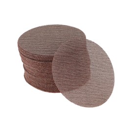 HEROFFIX 50 Pcs 5 Inch Abranet Sanding Mesh Anti-Clog Hook Loop Dust Free Net Sandpaper 100 Grit Brown Aluminum Oxide