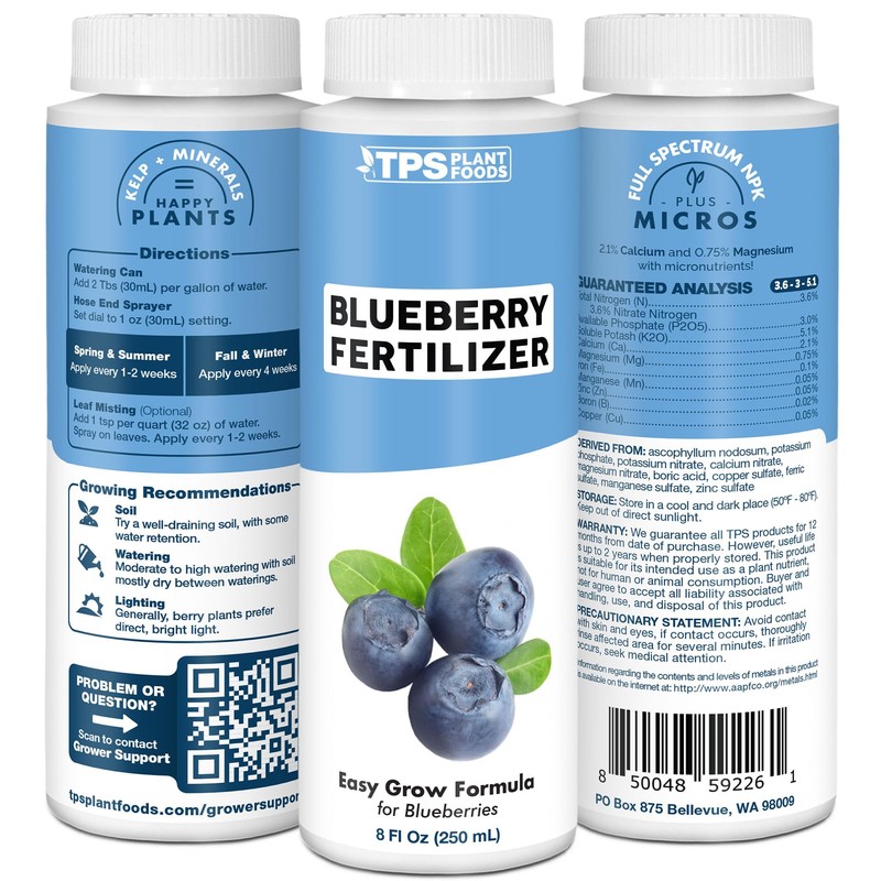 Blueberry Fertilizer for Acid Loving Fruit and Berry Gardens, Liquid
