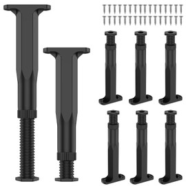 6PCS Adjustable Bed Frame Support Legs, 7.9-14.6 inch Bed Slat Support Legs, Heavy Duty Frame Center Slats Support Legs, Legs Furniture Replacement Parts for Bed/Sofa/Cabinet/Couch/Dresser/Table