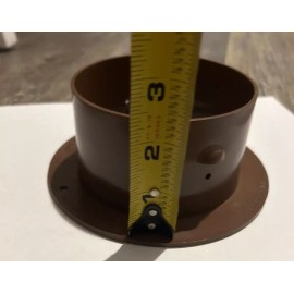 D & W INC. 4" WALNUT Round Rotaire Grille Heat Covered Screws Outlet Vent 3940DB RV Trailer