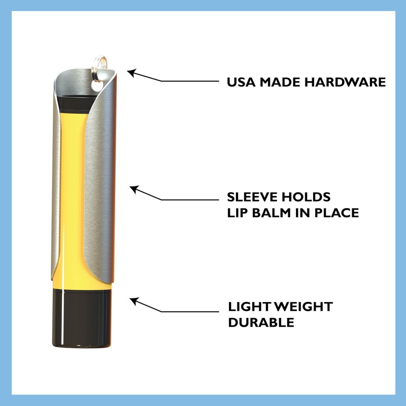 TALLAC HOUSE ROSE GOLD Stainless Steel Lip Balm Keychain Holder