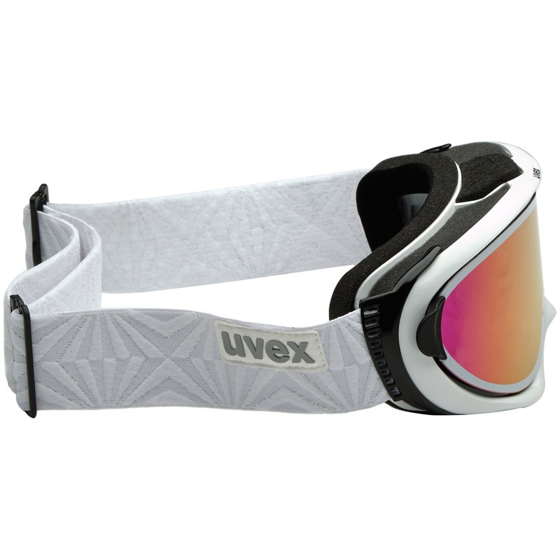 uvex Unisex-Erwachsene Comanche TOP Skibrille, White/pink, Einheitsgröße