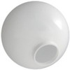 12 in. White Acrylic Globe - 4 in. Extruded Neck Opening - American PLAS-12NW4