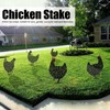 Chicken Hen Stake Hollow Animal Shape Decoration Outdoor Garden Lawn