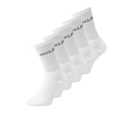 JACK & JONES Men's Tennis Socks (Pack of 5), White
