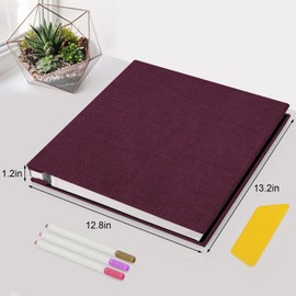 Zesthouse Large 18In Photo Album Self Adhesive 60 Pages, Scrapbook Albums with Sticky Page Holds 10x12 & 8x10 & 5X7 & 4x6 Pictures, DIY Photo Book Ideal Gift for Family Wedding Baby