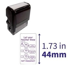 Self Assessment Let Your Teacher Know Pre Inked School Teachers Feedback Marking Stamper Stamp 42x22mm Primary Teaching Services (Purple)