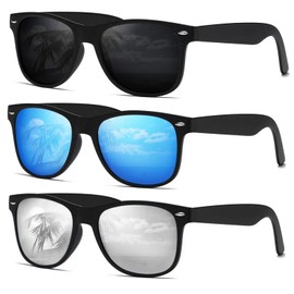 DEMIKOS Sunglasses Men Polarized Sunglasses for Womens Trendy Retro Mirror Lens for Driving Fishing UV400 Protection