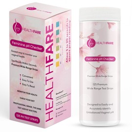 HealthFare [125 Test Strips] Feminine pH Checker Monitor Intimate Health Balance