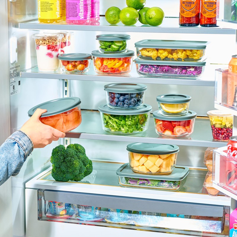 24pc Set Glass Food Storage Containers & Bowls with Airtight