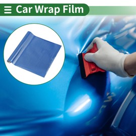 Motoforti Universal Car Wrap Film Vinyl Wrap Cover 3.28 ft x 11.81 Inch Protective PVC Blue 1 Pc