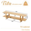 Tiita Bamboo TV Stand for 55 Inch TV, Entertainment Center