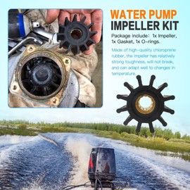 lovckza New Water Pump Impeller Kit,Compatible with Volvo Penta V6 V8 3.0 4.3 5.0 5.7 8.1 Engines Replace for Sierra 18-3306