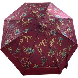 Telescopic Patterned Umbrella (Red)