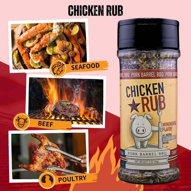 Pork Barrel BBQ Chicken Spice Rub | All-Purpose Seasoning and