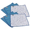 Macosa UMEN193_x2 Microfibre Cloths Set of 6 Blue White Dish