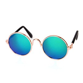 YOAVIP Cat Small Dog Cool Round Sunglasses Eyewear Photos Props Accessories Cosplay Glasses