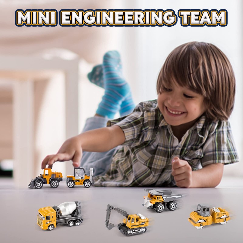 Kid Diecast Metal Cars Engineering Vehicles Set,Construction Toys for Boys