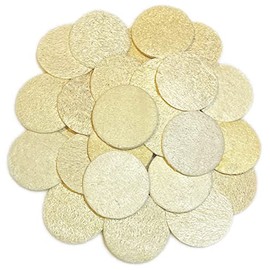 Paquete de 36 esponjas exfoliantes naturales de lufa para el rostro - Almohadillas exfoliantes faciales y corporales - Ideales para el baño, la ducha 
