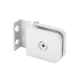 Glass Shower Door Hinges, Polished Chrome Finish Glass Door Mount Hinges Fits 1/4 Inch Aluminum Framed-Glass Shower Doors, Residential Use Shower Doors Hardware Replacement Part