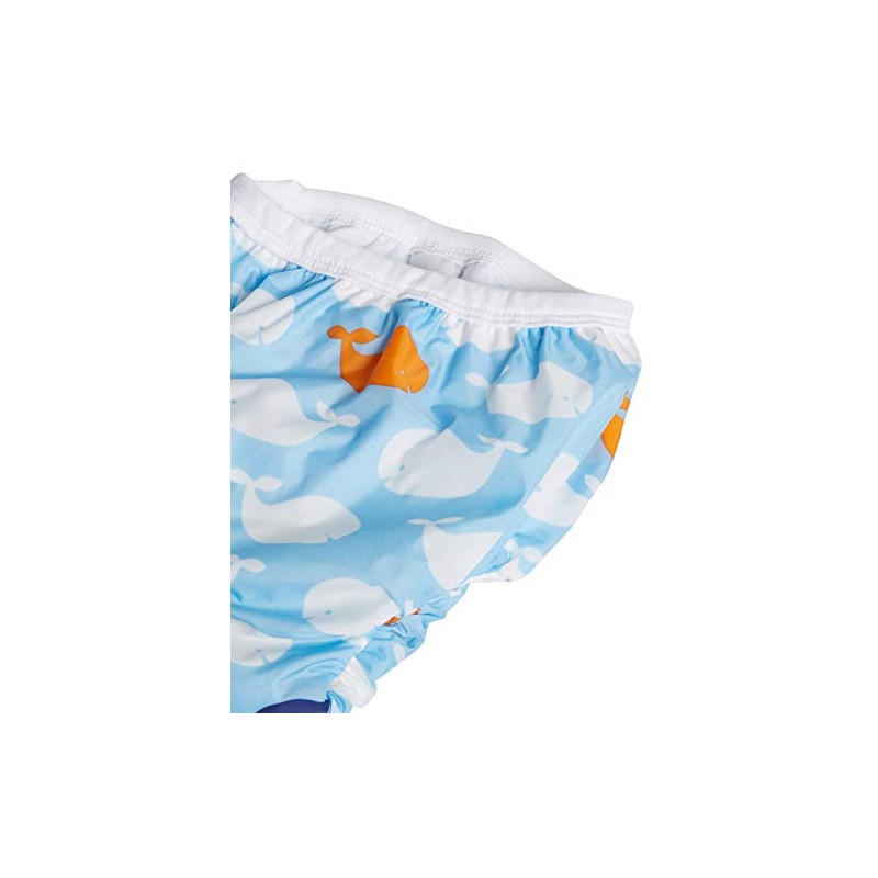 Kushies Baby Waterproof Training Pant (33-38 Pounds), Blue Whales, Large