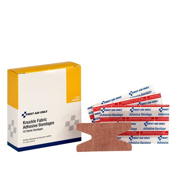 First Aid Only Heavy Woven Knuckle Bandages, 50 Per Box