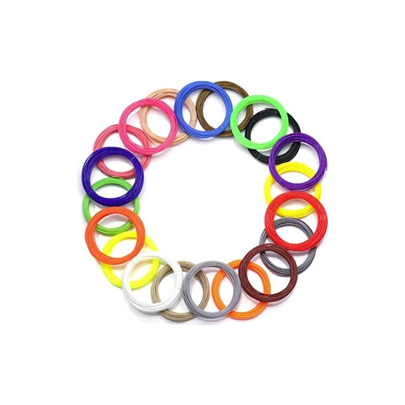 PCL 3D Pen Filament Refills 20 Colors 100m Total 1.75mm
