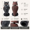 Owl Decoy for Garden Bird Deterrent – Plastic Rotating Head