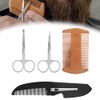 Juego Piezas Cuidado Barba Kit Afeitado Hombre Tijeras Tijera Bigote