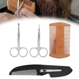 Juego Piezas Cuidado Barba Kit Afeitado Hombre Tijeras Tijera Bigote