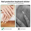 64 Pcs Raised Keyboard Stickers for Long Nails, Silicone Long
