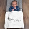 Azeeda 'Rose Love Text' Cotton Baby Blanket/Shawl (BY00039756)