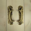 Treasure Gurus Cast Iron Deer Antler Sliding Door Handle Set