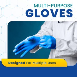 Nitrile Disposable Gloves | Food Prep Kitchen Cooking and Cleaning Gloves Disposable Latex Free, and Powder Free Size Large, Pack of 100