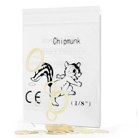 LA MIERE 100 Pack, Amber Latex Orthodontic Elastics, Dental Bands Intraoral Elastic Bands Black Chipmunk (Light, 3.5 Oz, 1/8'')