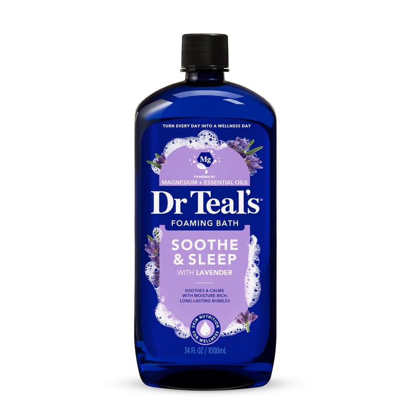 Dr Teals Foaming Bath with Pure Epsom Salt, Soothe Sleep