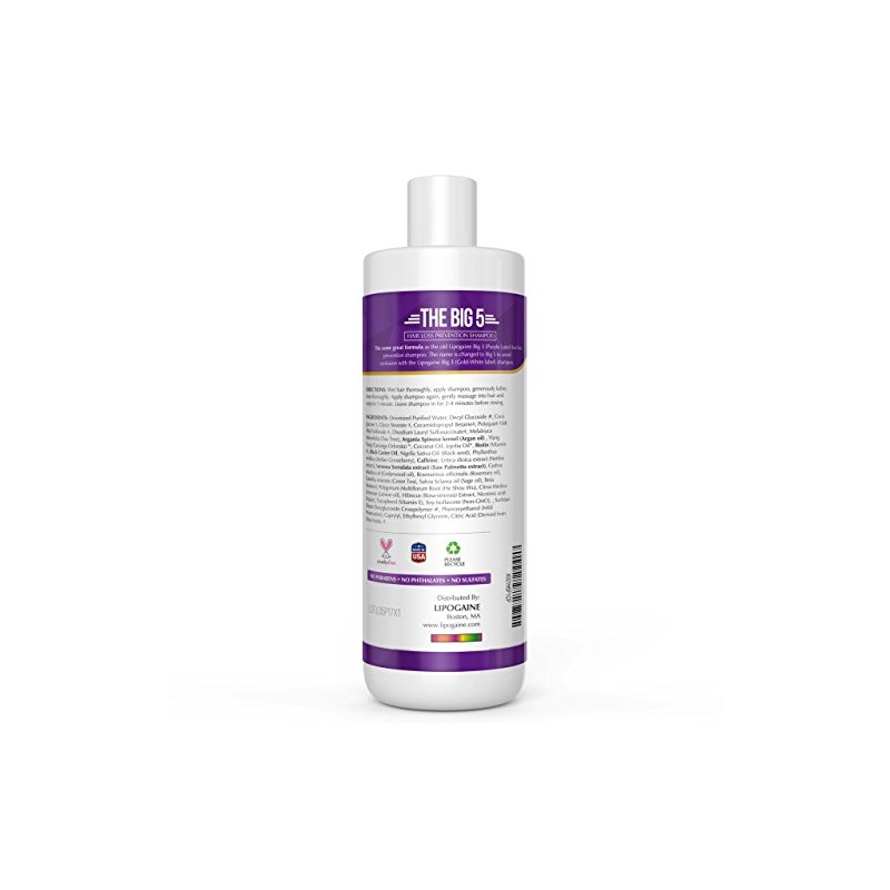 Lipogaine Hair Growth Stimulating All Natural Shampoo for Hair Thinning