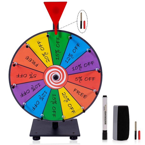 Hooomyai 12 Inch Heavy Duty Spinning Wheel with 12 Slots