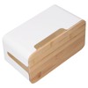 Cable Box Small Cable Management Box with A Wooden Lid
