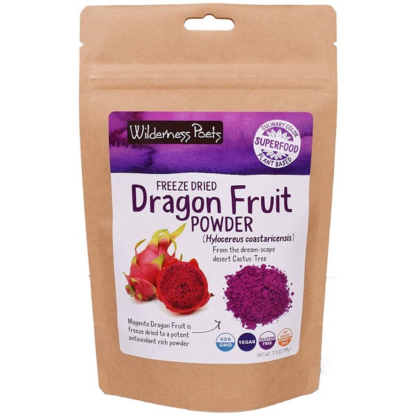 Wilderness Poets Freeze Dried Dragon Fruit Powder - Pink Pitahaya