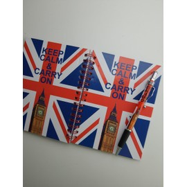 Small A6 Notebook with the same design Pen, 100 Pages, 90 gsm Paper, U.K. Souvenir, Great Gift for Friends and Families