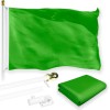 UD_G128 Combo Pack: 5 Ft Tangle Free Aluminum Spinning Flagpole