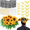 Maysing DIY Graduation Cap Decorations Kit, 53Pcs Sunflower, Gold Butterfly,